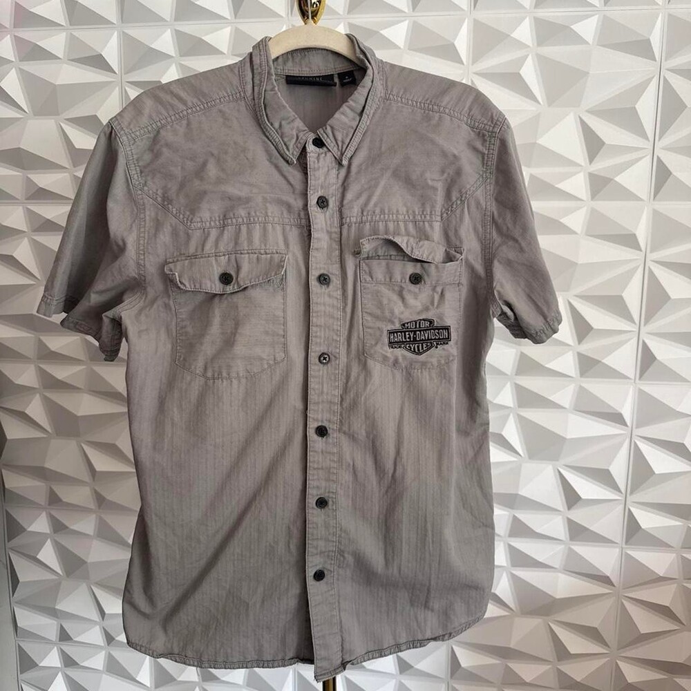 Harley Davidson Men's Grey Shirt